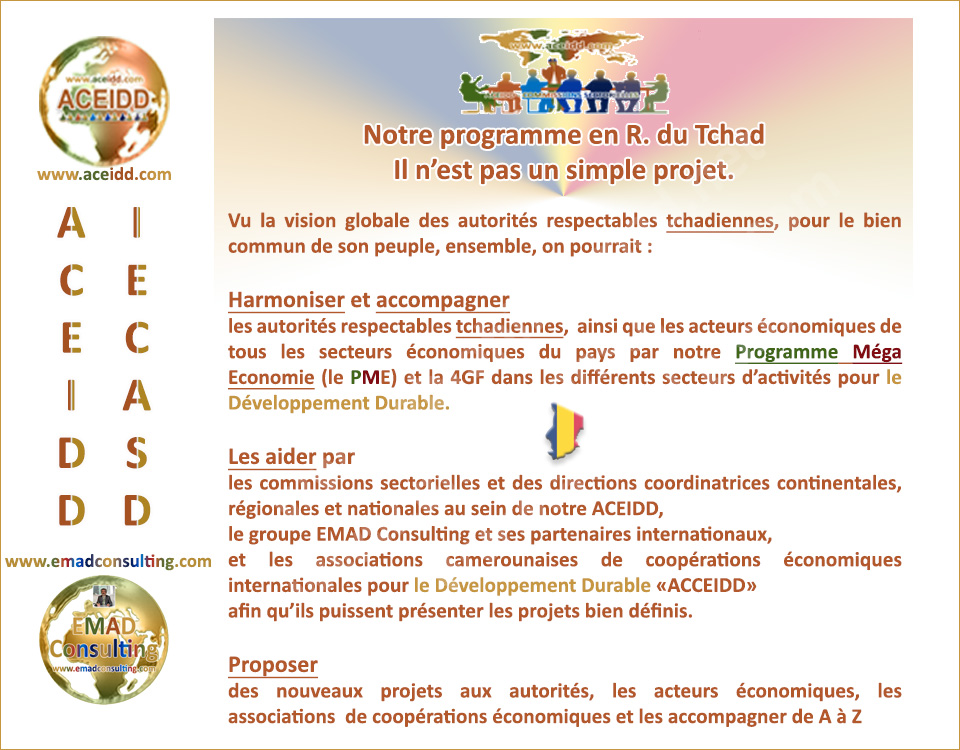 EMAD Consulting et ACEIDD notre programme en R. du Tchad 