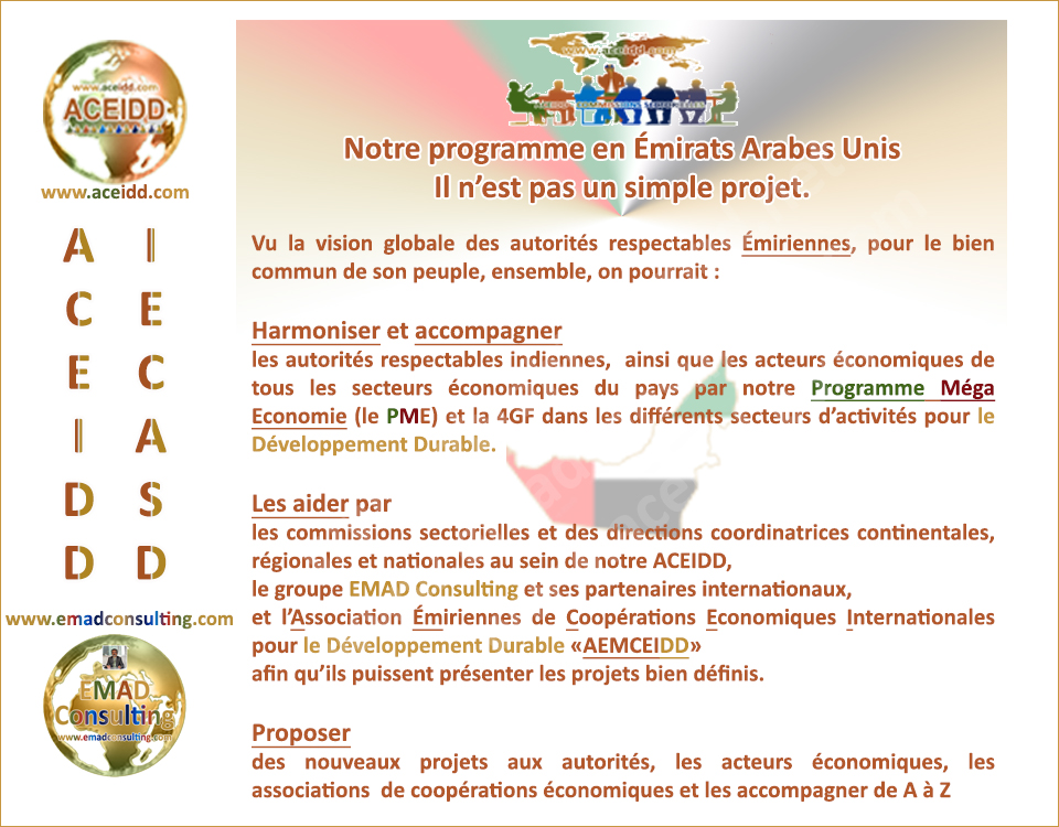 Ebrahim EMAD et le Développement Durable des Émirats Arabes Unis - Notre programme