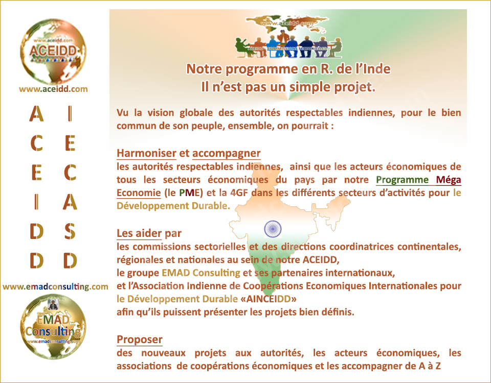 Ebrahim EMAD et le Développement Durable de la R. de l'Inde - Notre programme