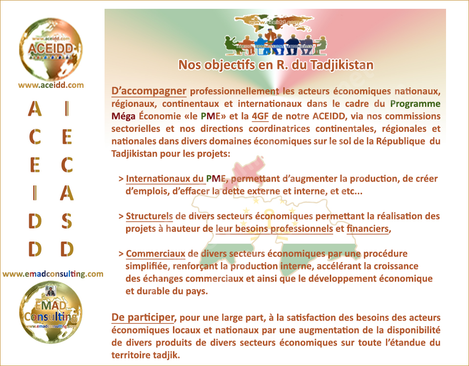 aceidd objectifs en République du Tadjikistan 