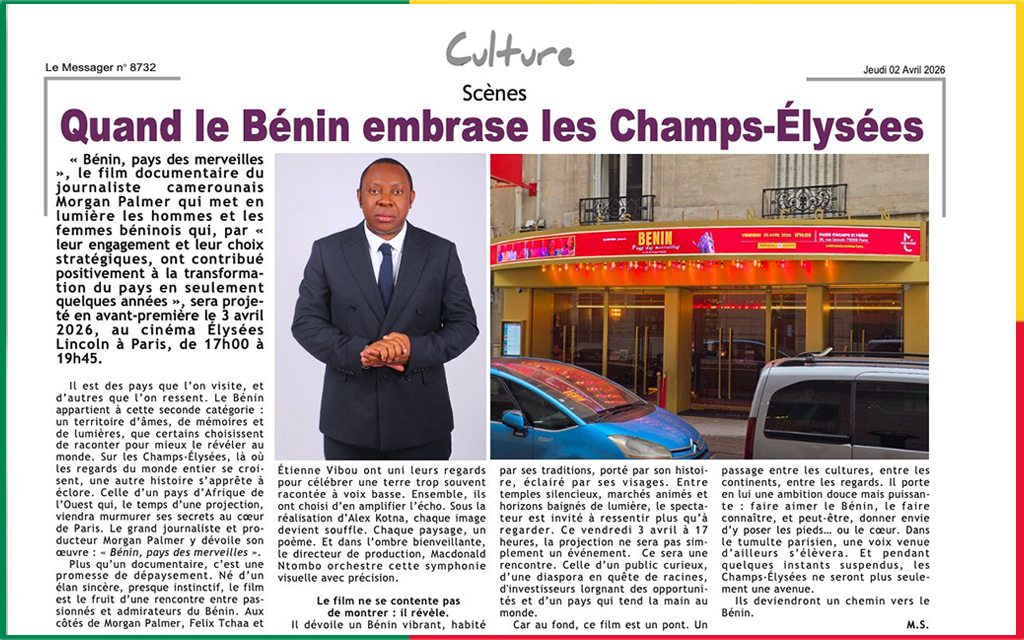 E. EMAD EMAD Consulting, ACEIDD, Morgan PALMER : BENIN PAYS DES MERVEILLES