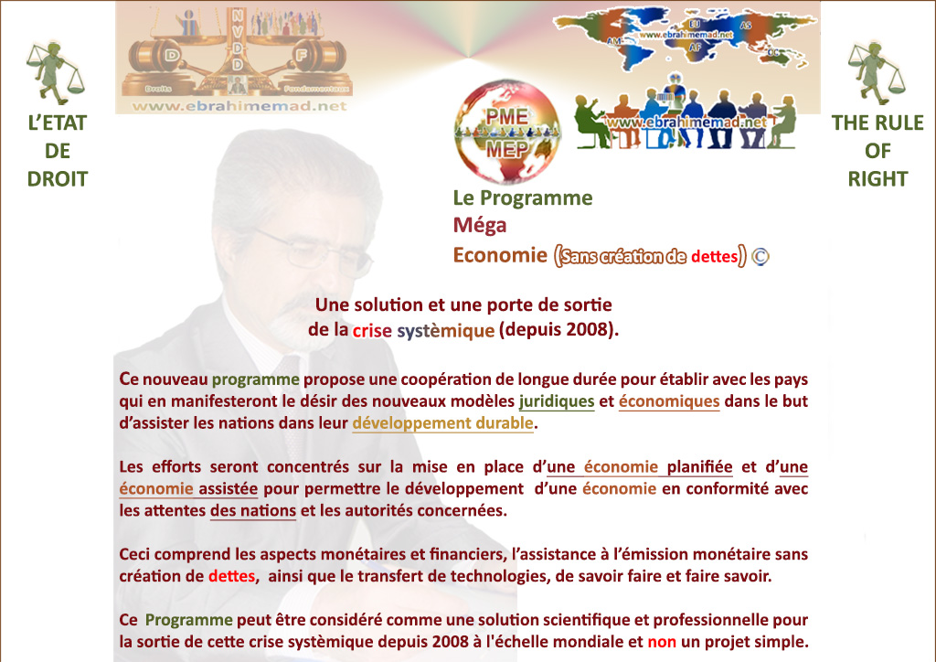 E. EMAD, EMAD Consulting, ACEIDD et le Programme Méga Economie